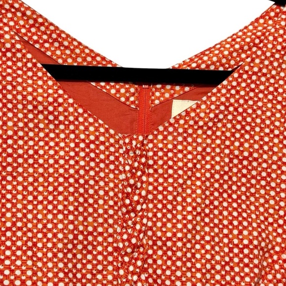 MYRTLEWOOD OF CALIFORNIA | MODCLOTH Dot Print Orange White 70s Inspired Dress - Picture 2 of 9